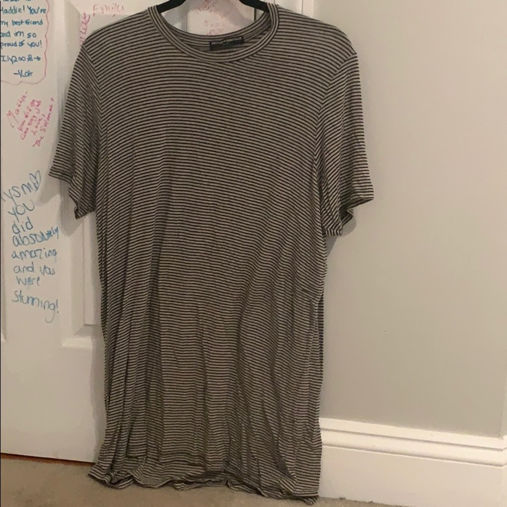 Tan and black brandy tshirt dress